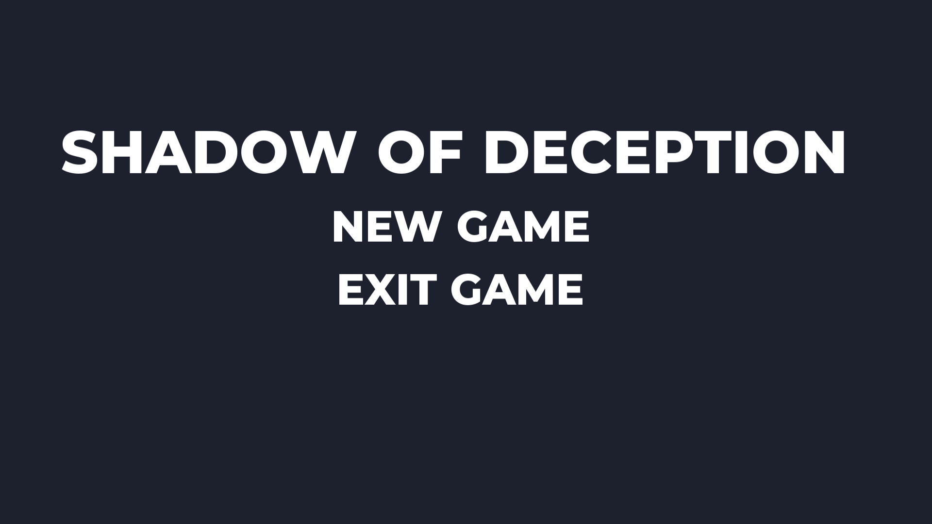 Shadow of Deception Menu