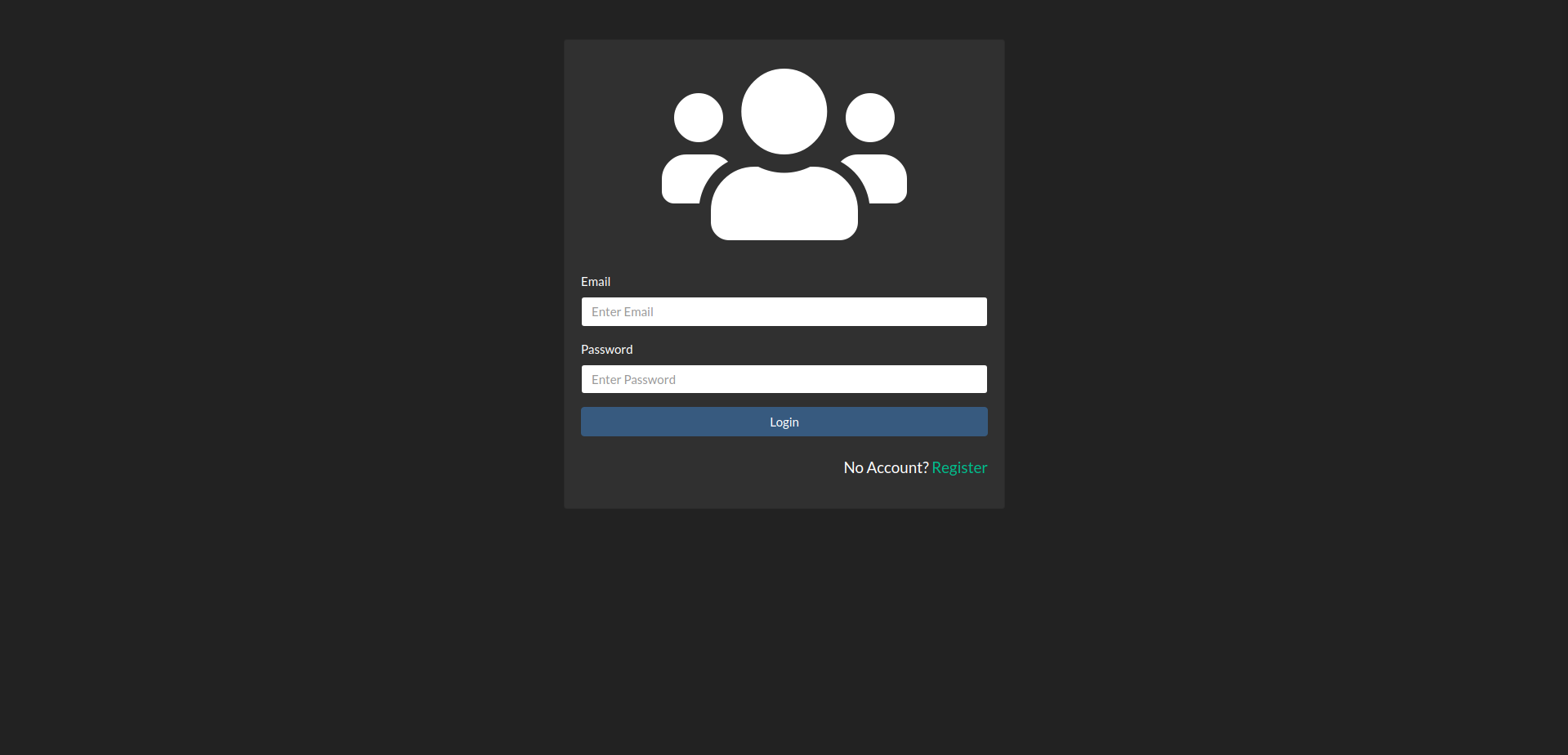 Login page